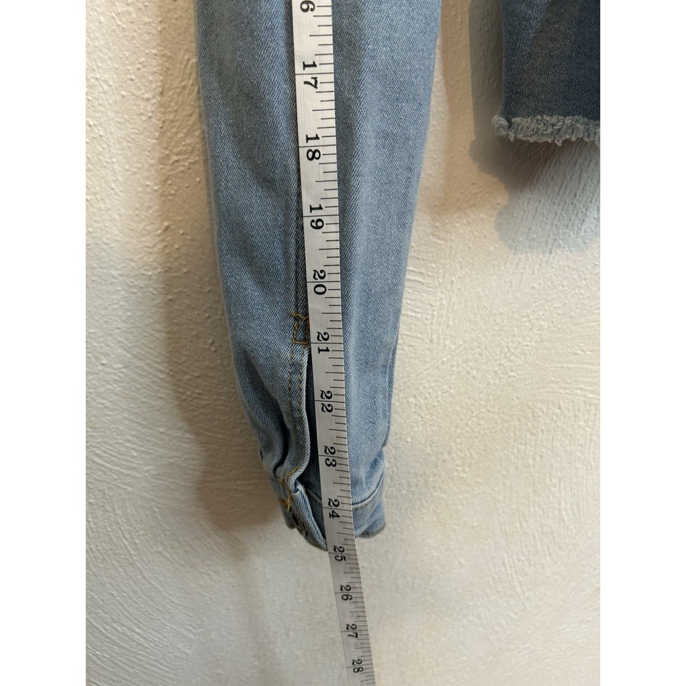 Esmara Women's Light Wash Cropped Denim Jacket Ruffle Hem Size 6 - Picture 6 of 6